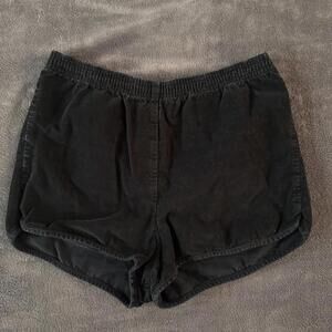 Vintage American Apparel Black Corduroy Shorts Size Small